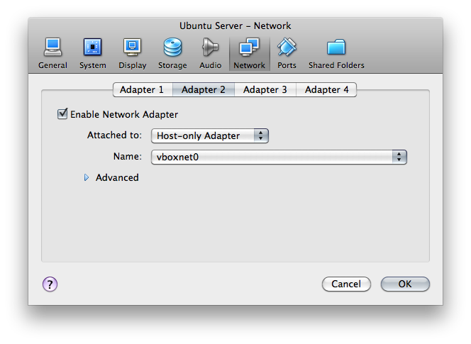 Adding a Host-Only Adapter