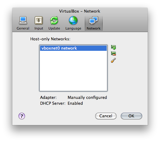 VirtualBox Network Preferences